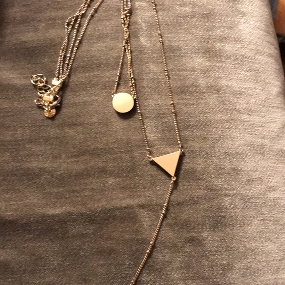 Bauble Bar Gold Toned Double Necklace - Picture 3 of 3